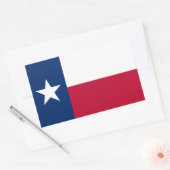 Texas Flag Rechthoekige Sticker (Envelop)