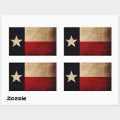 Texas Flag Rechthoekige Sticker (Vel)