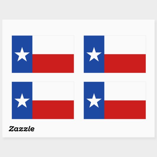 texas flag rechthoekige sticker (Vel)