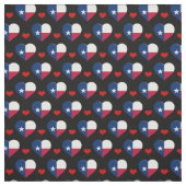Texas Flag & Red Heart mode Fabric / VS Stof (Swatch)