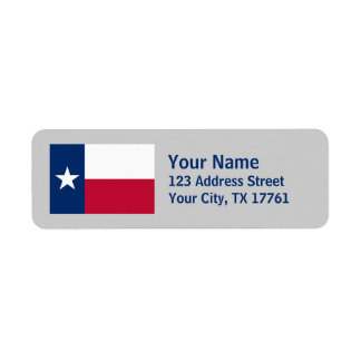 Texas Flag Retouradreslabels Etiket