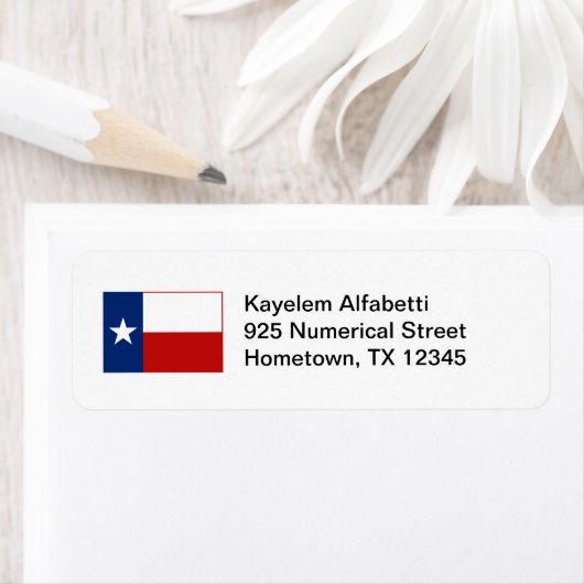 Texas Flag Return Adres Label (Insitu)