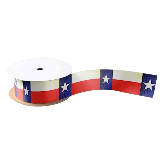 Texas Flag Ribbon Satijnen Lint (Spoel)