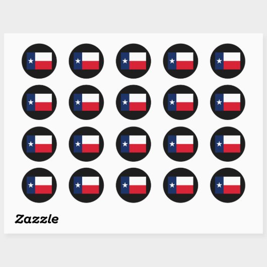 TEXAS FLAG RONDE STICKER (Vel)