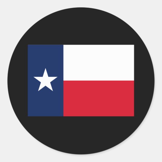 TEXAS FLAG RONDE STICKER (Voorkant)