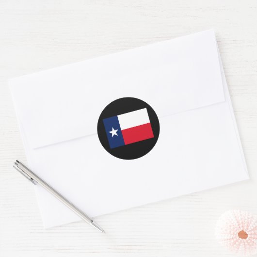 TEXAS FLAG RONDE STICKER (Envelop)