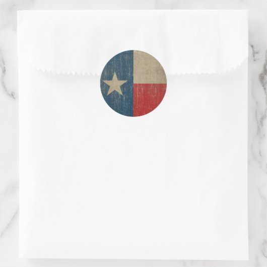  Texas Flag Ronde Sticker (Tas)