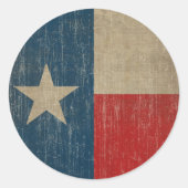  Texas Flag Ronde Sticker (Voorkant)