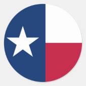 Texas Flag Ronde Sticker (Voorkant)