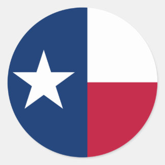 Texas Flag Ronde Sticker