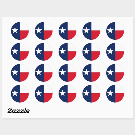 TEXAS FLAG RONDE STICKER (Vel)