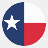 TEXAS FLAG RONDE STICKER (Voorkant)