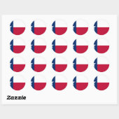 Texas Flag Ronde Sticker (Vel)