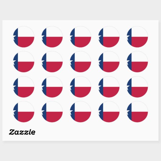 Texas Flag Ronde Sticker (Vel)