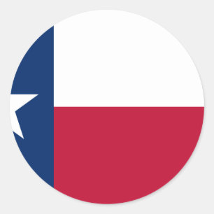 Texas Flag Ronde Sticker