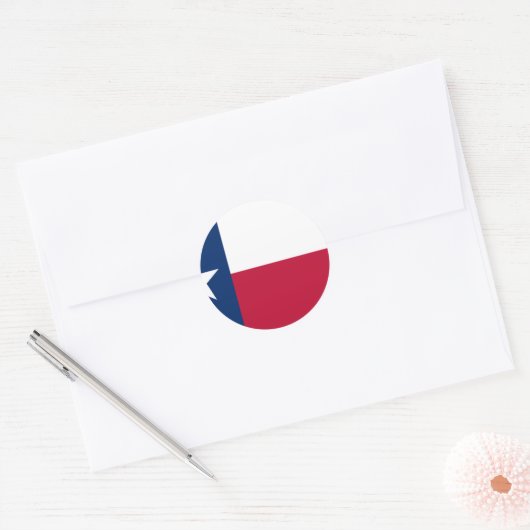 Texas Flag Ronde Sticker (Envelop)