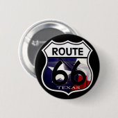 Texas Flag Route 66 Shield Ronde Button 5,7 Cm (Voorkant /achterkant)