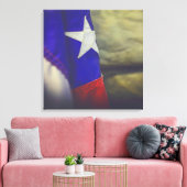 Texas Flag Rustic Lone Star USA Canvas Afdruk (Insitu (Woonkamer))
