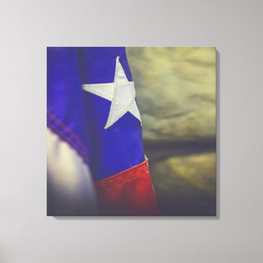 Texas Flag Rustic Lone Star USA Canvas Afdruk (Voorkant)