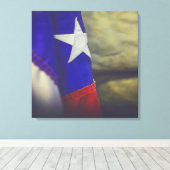 Texas Flag Rustic Lone Star USA Canvas Afdruk (Insitu (Houten vloer))