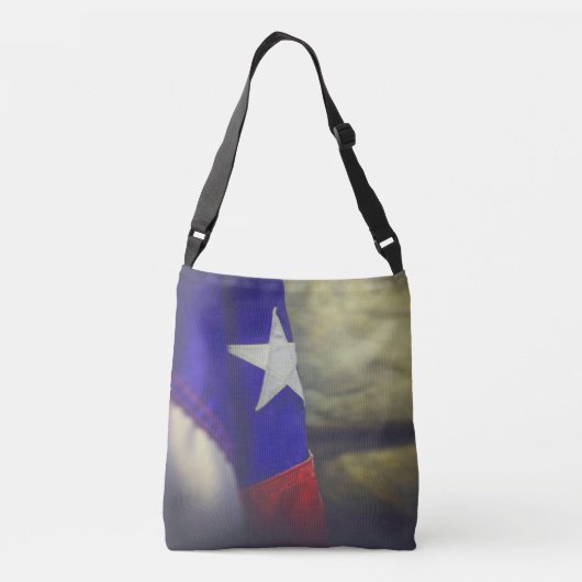 Texas Flag Rustic Lone Star USA Crossbody Tas (Achterkant)