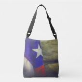 Texas Flag Rustic Lone Star USA Crossbody Tas (Voorkant)