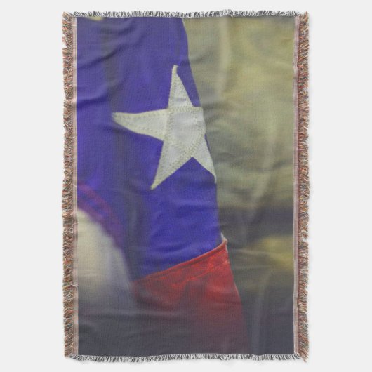 Texas Flag Rustic Lone Star USA Deken (Voorkant Verticaal)