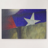 Texas Flag Rustic Lone Star USA Legpuzzel (Horizontaal)