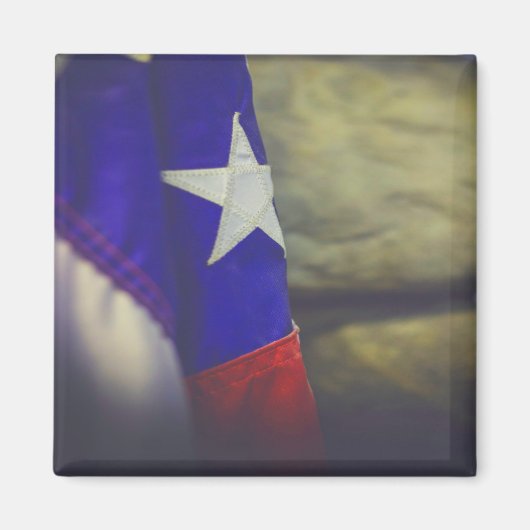 Texas Flag Rustic Lone Star USA Magneet (Voorkant)