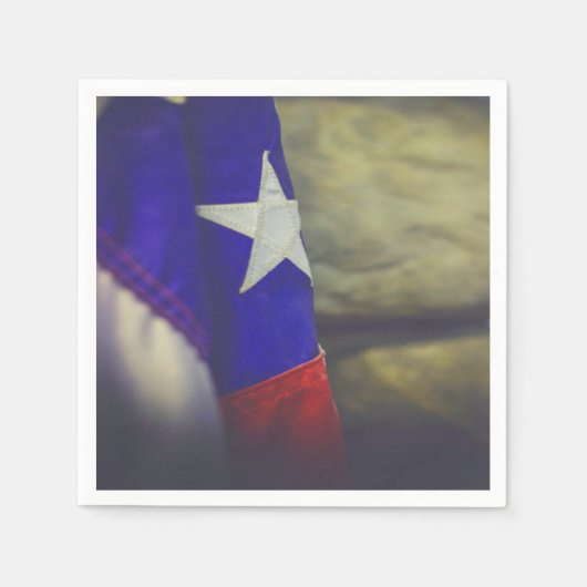 Texas Flag Rustic Lone Star USA Servet (Voorkant)