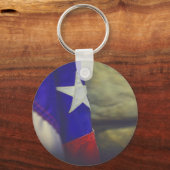 Texas Flag Rustic Lone Star USA Sleutelhanger (Voorkant)
