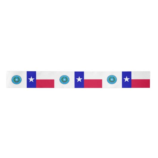 Texas flag-Seal Satijnen Lint (Voorkant)