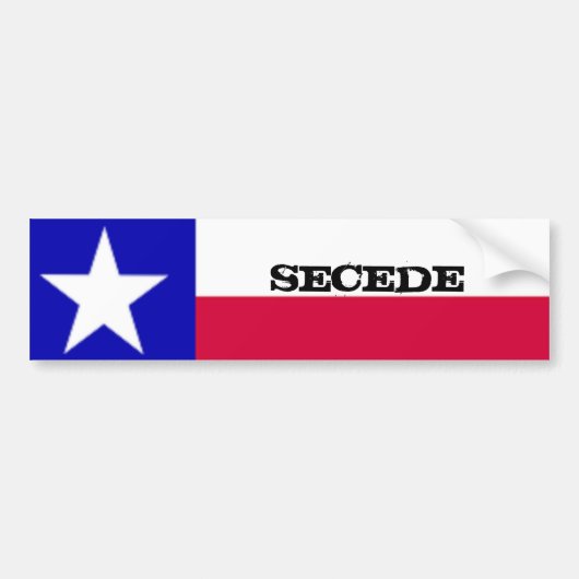 Texas Flag Secede Sticker (Voorkant)