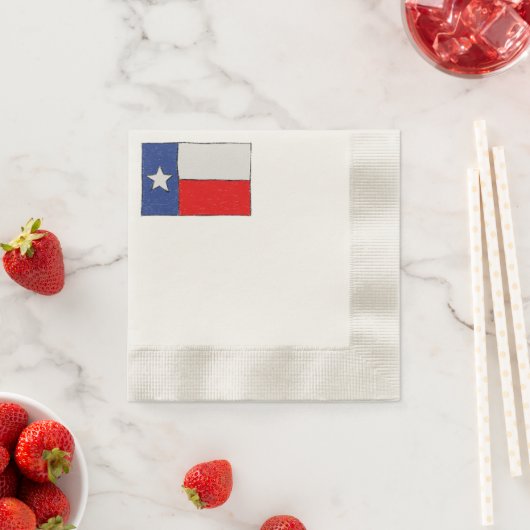 Texas Flag Sketch Servetten (Insitu)