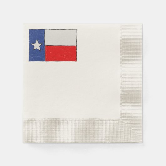 Texas Flag Sketch Servetten (Voorkant)