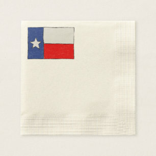 Texas Flag Sketch Servetten