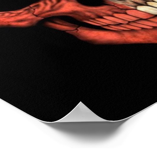 Texas Flag Skull op Black Poster (Hoek)