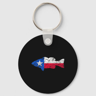 Texas Flag Smallmouth B Vissen Sleutelhanger