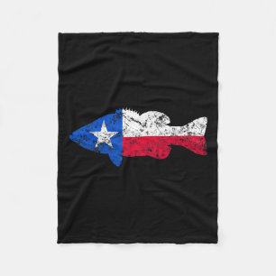 Texas Flag Smallmouth Byb Gevist Fleece Deken