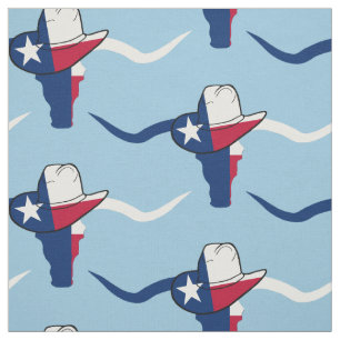Texas Flag Steer Head met Cowboy Pet Stof
