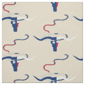 Texas Flag Steer Head met een helling op lt tan st Stof (Swatch)