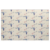 Texas Flag Steer Head met een helling op lt tan st Stof (Fat Quarter)