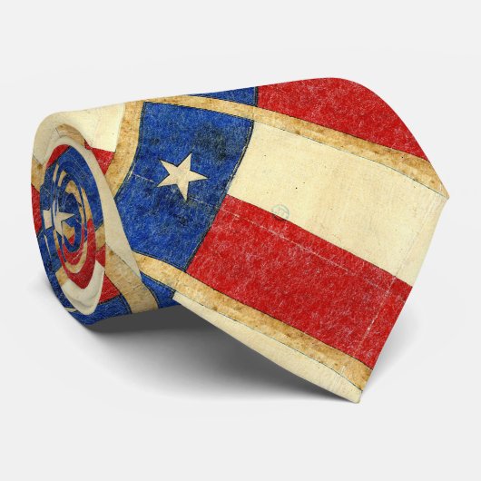 Texas Flag Stropdas - Charles B. Stewart Drawing 1 (Opgerold)