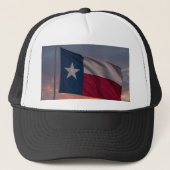 Texas Flag Sunset Cap - Patriotic Hat Trucker Pet (Voorkant)