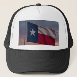 Texas Flag Sunset Cap - Patriotic Hat Trucker Pet