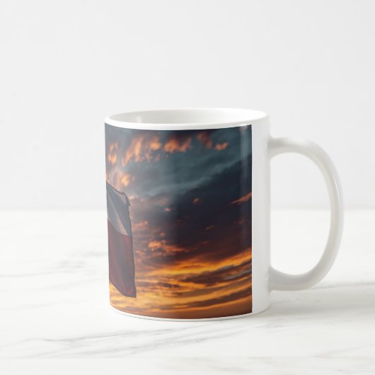 Texas Flag Sunset Mug - Patriotic Coffee Cup Koffiemok (Rechts)