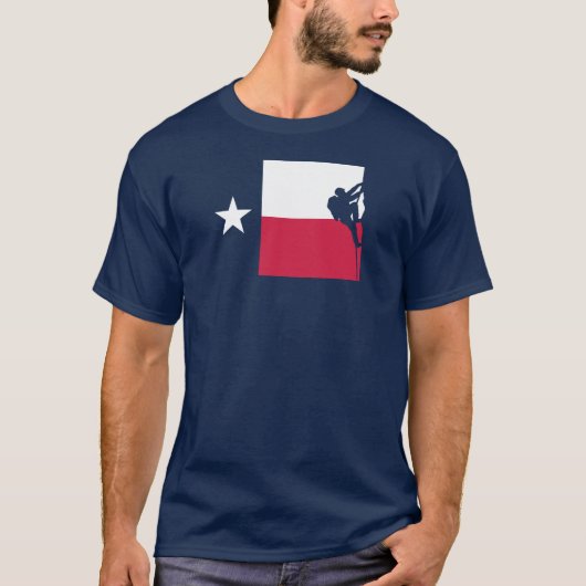 Texas Flag T-Shirt - Rockbeklimming (Voorkant)