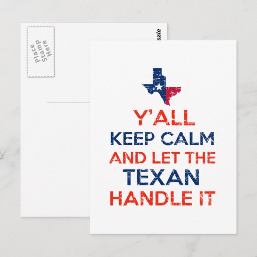 Texas Flag t - shirts Briefkaart (Voorkant / Achterkant)
