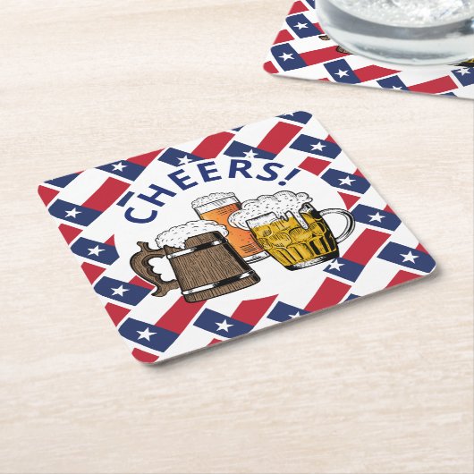 TEXAS FLAG Texan Beer Kartonnen Onderzetters (Schuin)