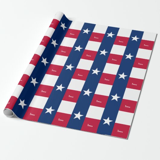 Texas Flag & Texas giften Amerika/sportfans Cadeaupapier (Uitgerold)